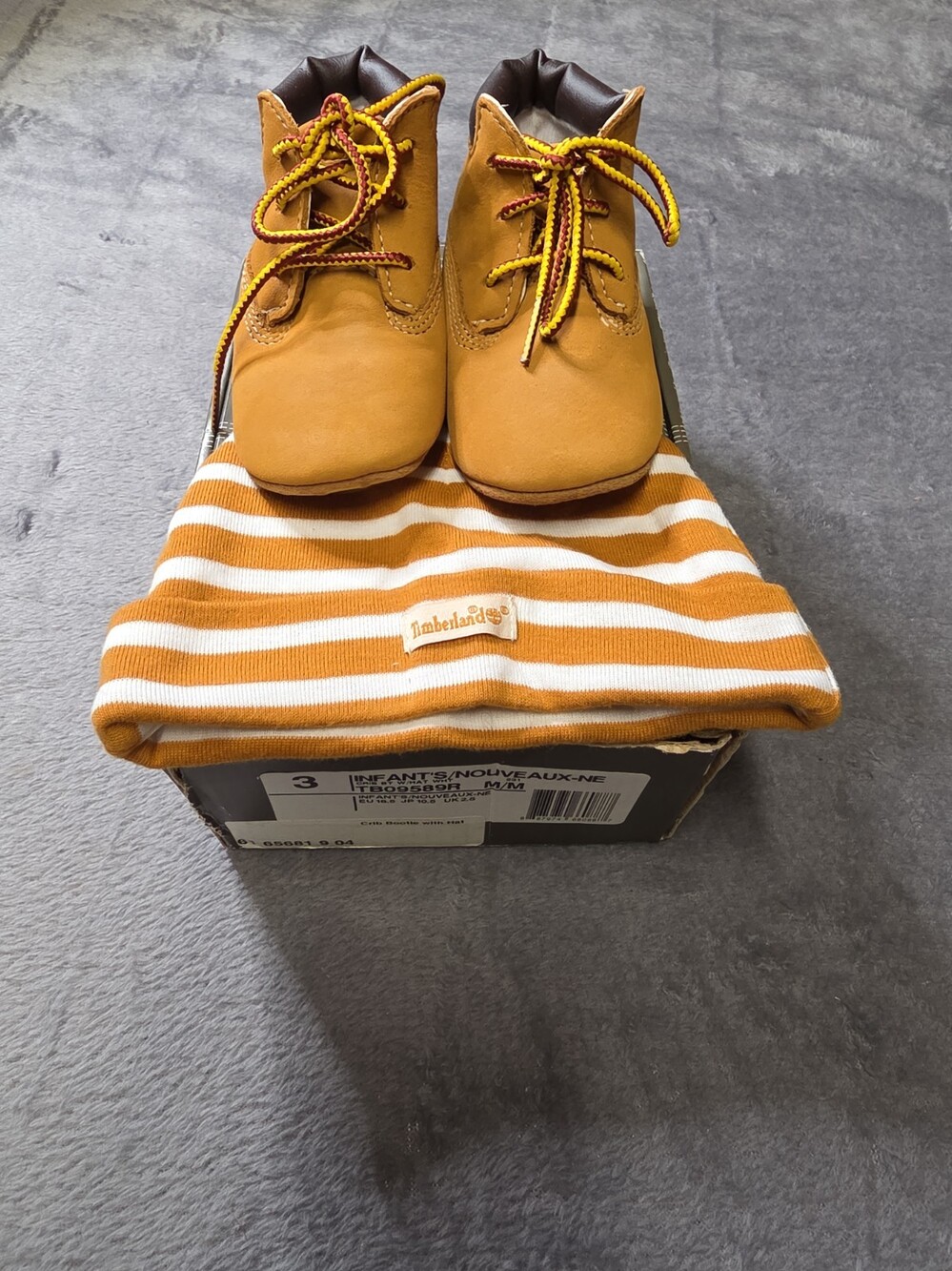 Timberland Brown Leather Bootie Infant's Crib Shoes Size 3
